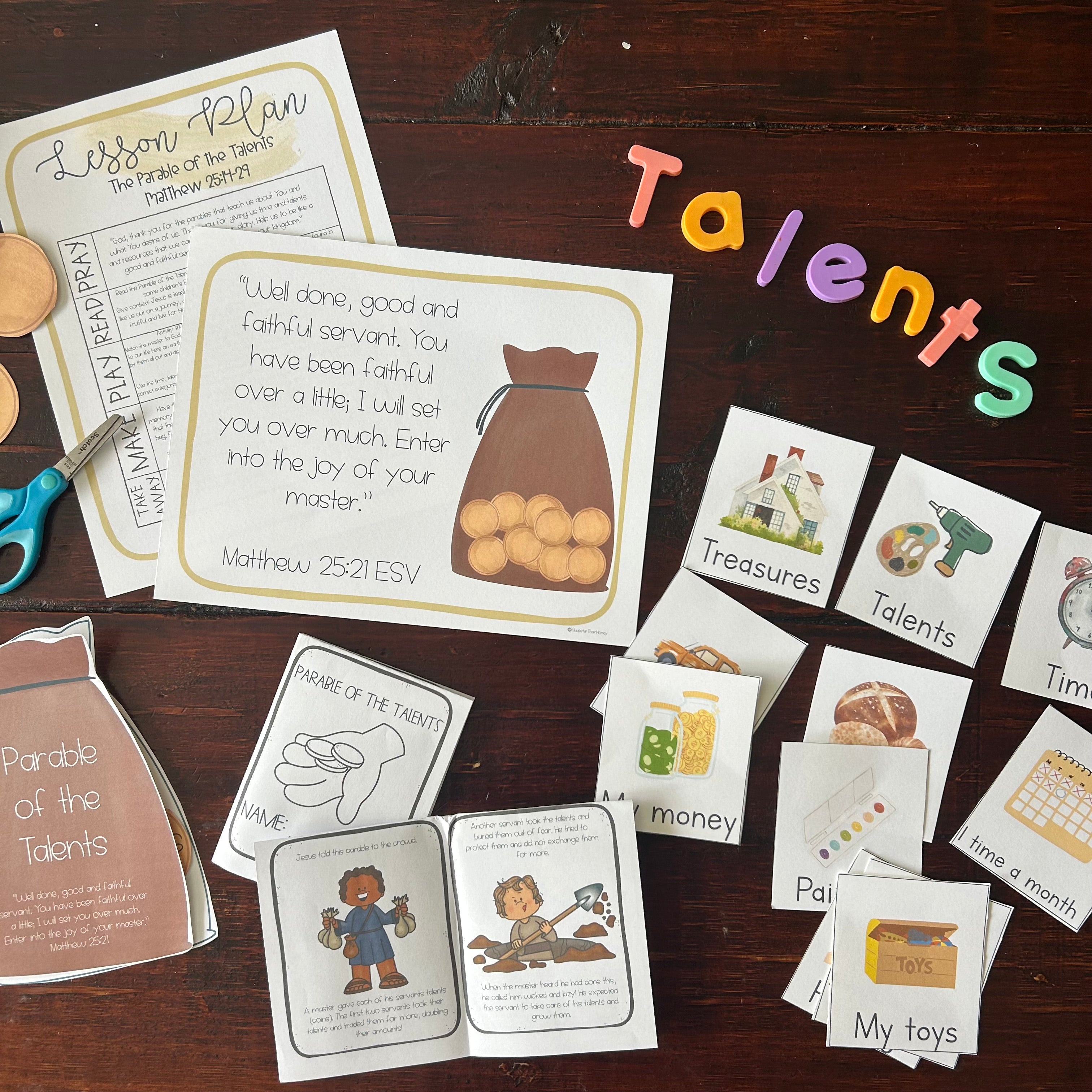 Parable of the Talents Lesson Plan for Toddlers and Preschoolers | Parables of Jesus