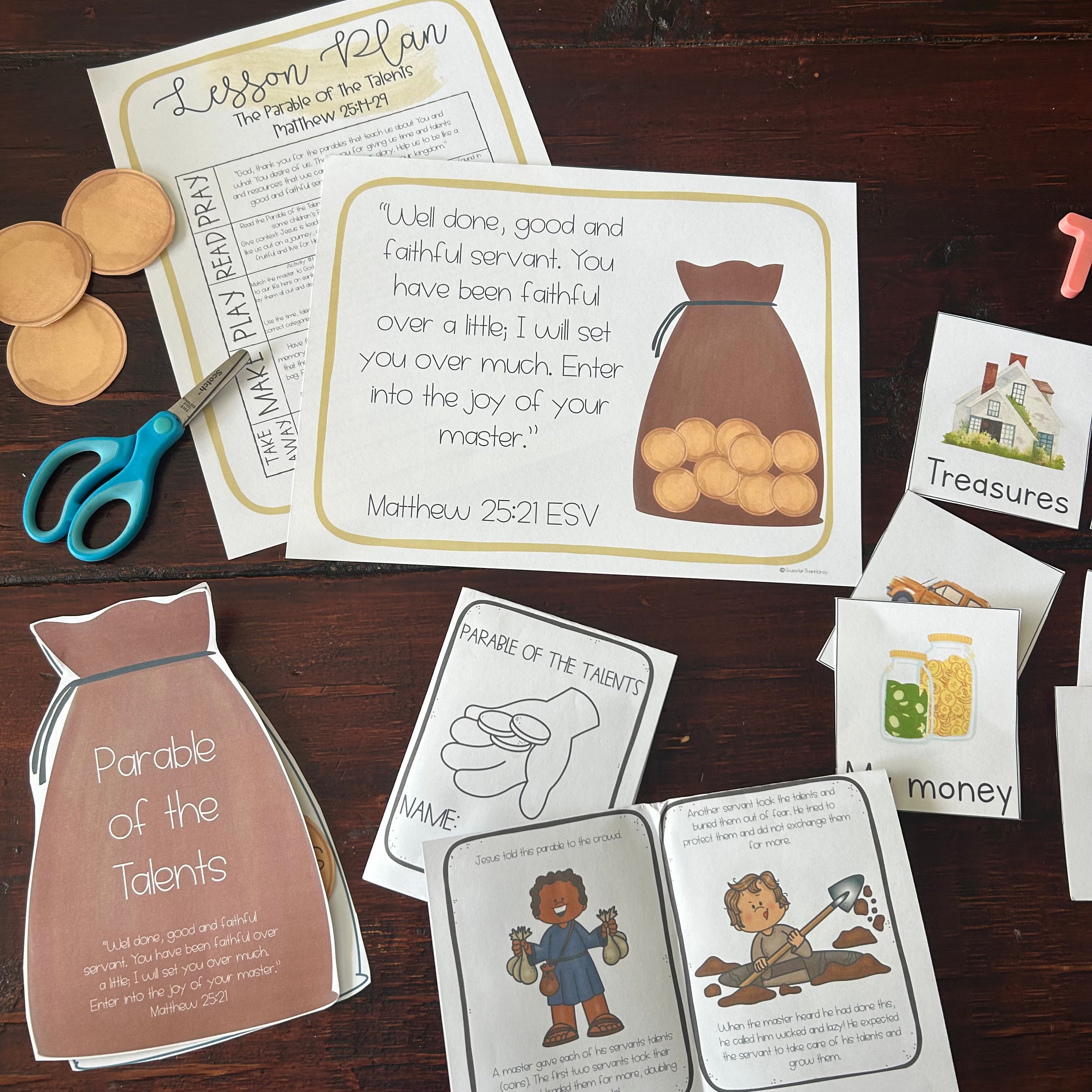 Parable of the Talents Lesson Plan for Toddlers and Preschoolers | Parables of Jesus