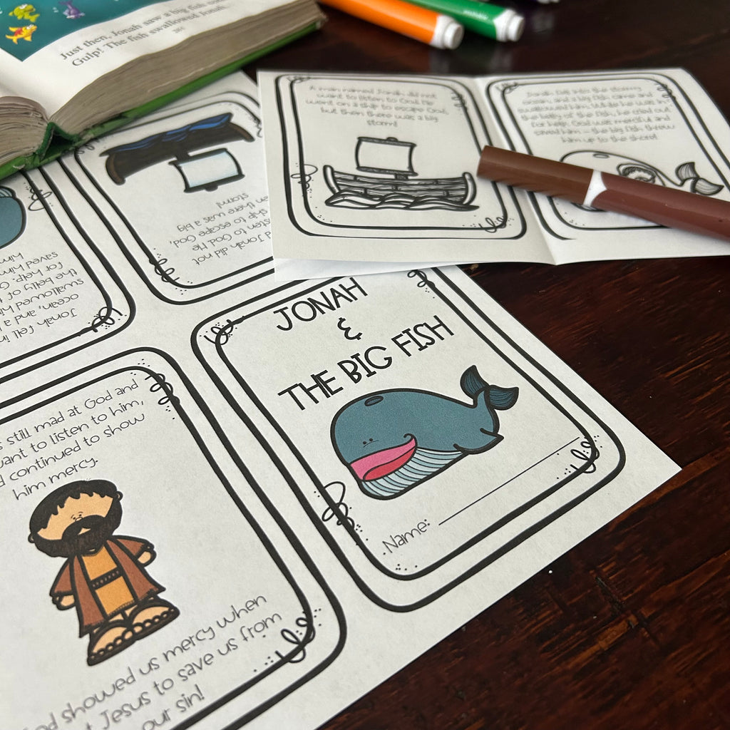 Jonah and the Big Fish | Mini Book Printables