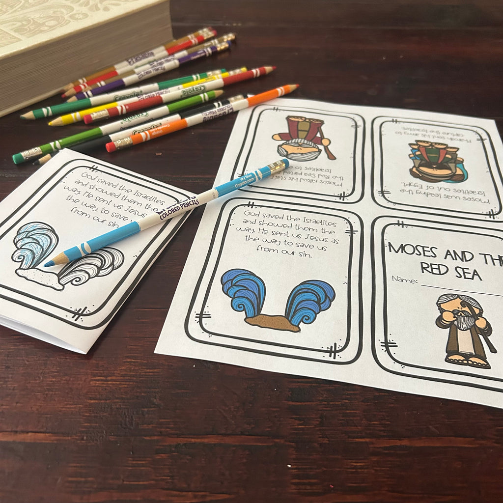 Moses and the Red Sea | Mini Book Printables