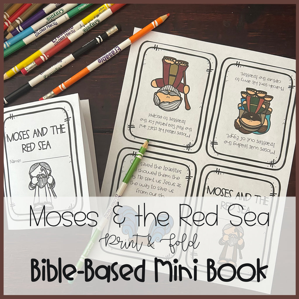 Moses and the Red Sea | Mini Book Printables
