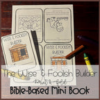 Wise and Foolish Builders Bible Lesson for Preschool | Mini Book Printable