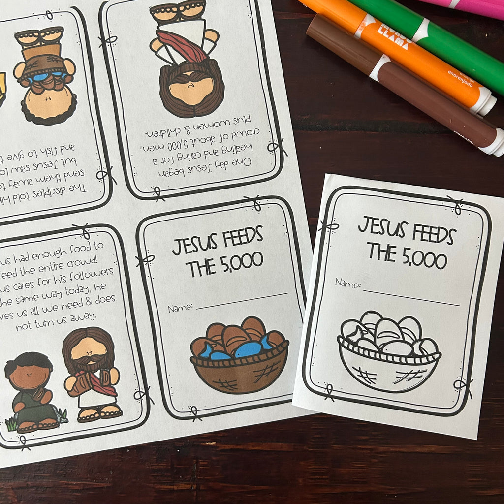 Jesus Feeds the 5000 | Mini Book Printables