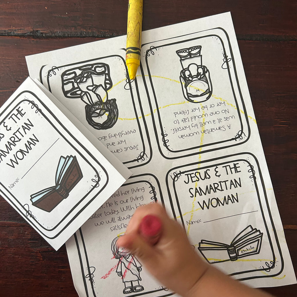 Jesus and the Samaritan Woman | Mini Book Printables