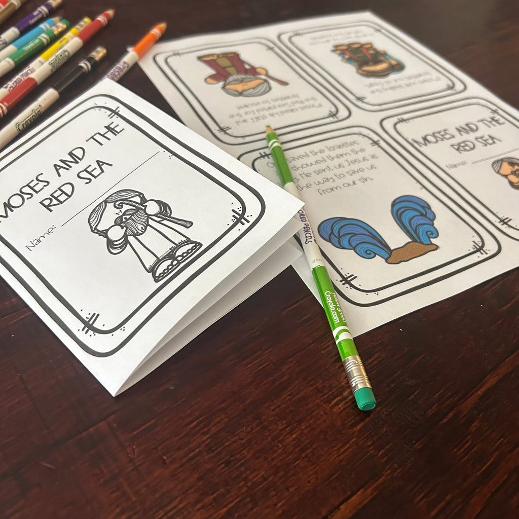 Moses and the Red Sea | Mini Book Printables