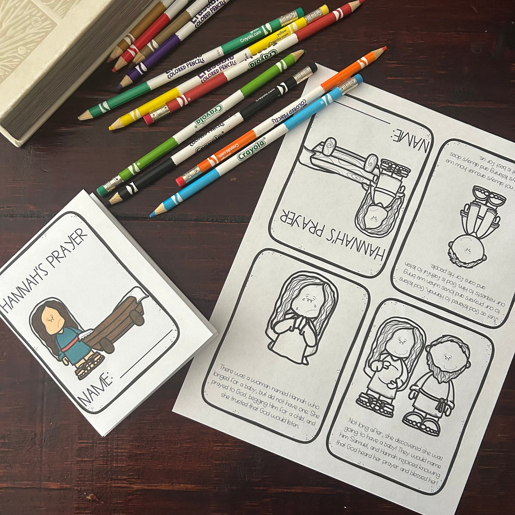 Hannah Prays to God | Mini Book Printables